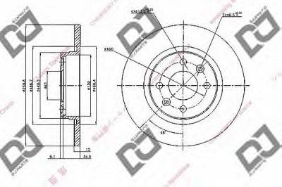 DJ PARTS bd1948 -  Тормозной диск